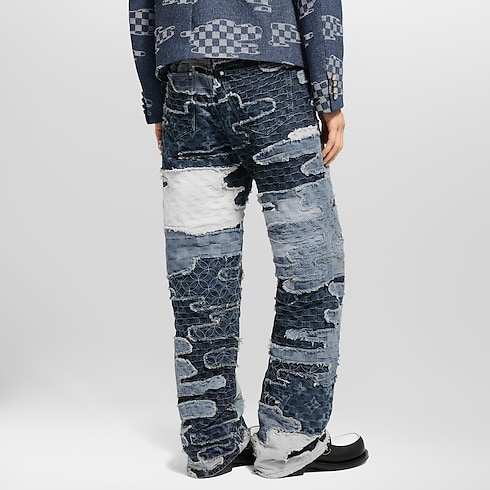 Patchwork Denim Skate Pants in Men's Ready-to-Wear Denim Collection collections by Louis Vuitton (Product zoom)