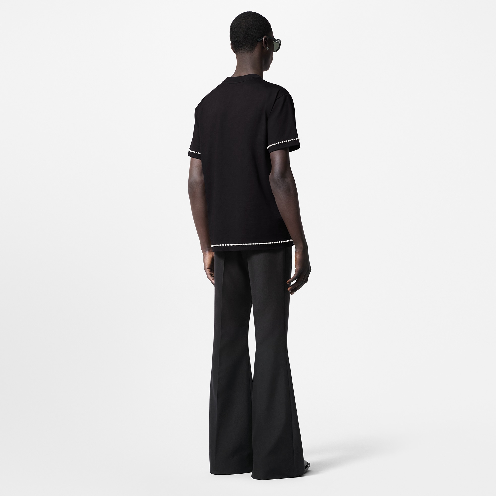 Pearl-Embellished Cotton T-Shirt  in Men