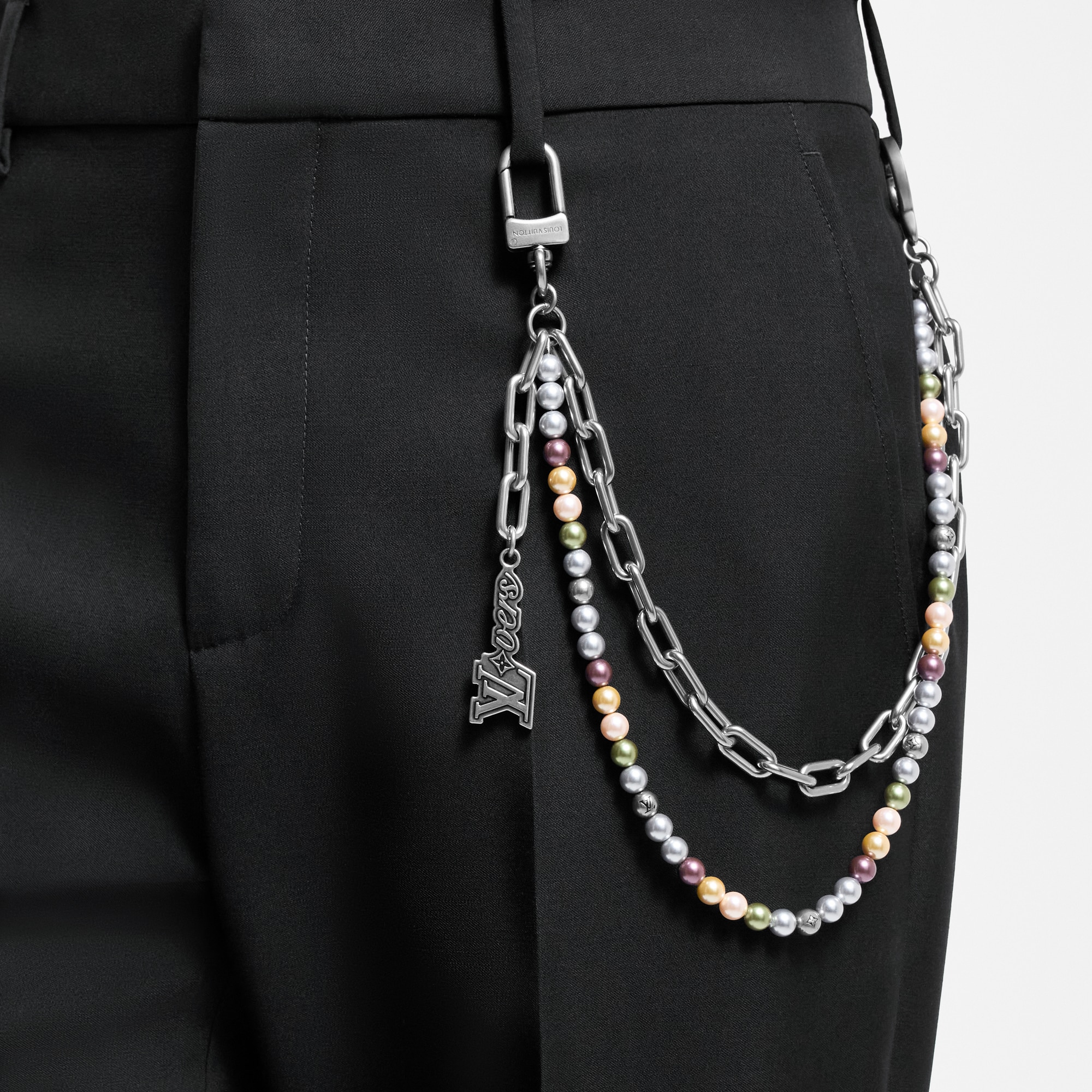 Pearls Chain Belt and Bag Charm S00 in Men