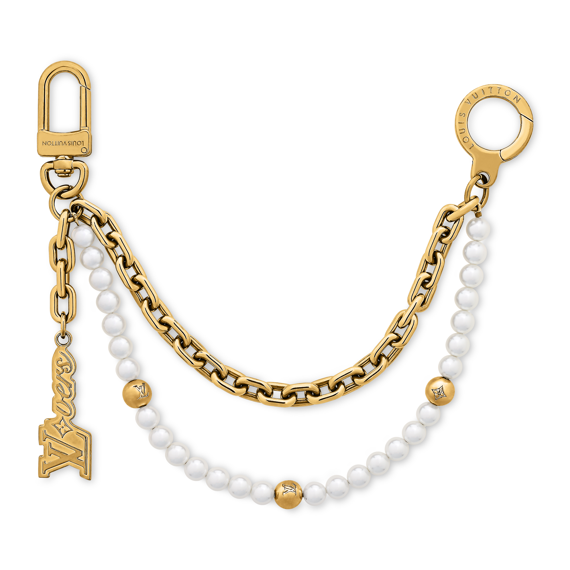 Pearls Mini Chain Belt S00 in Men