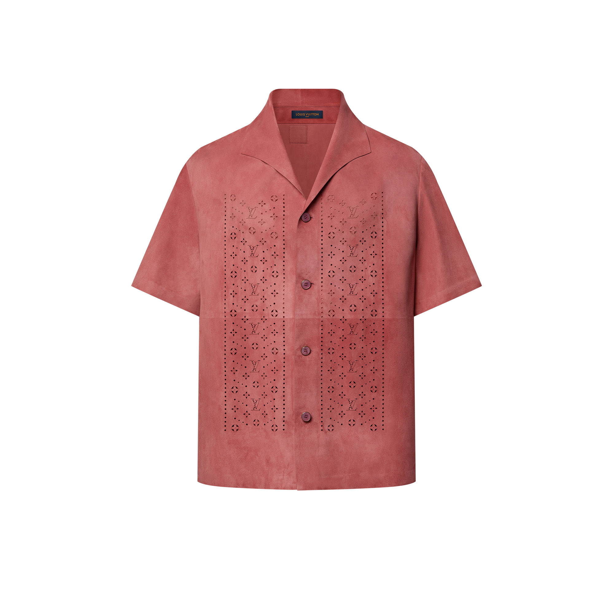 Perforated Leather Shirt  in Men