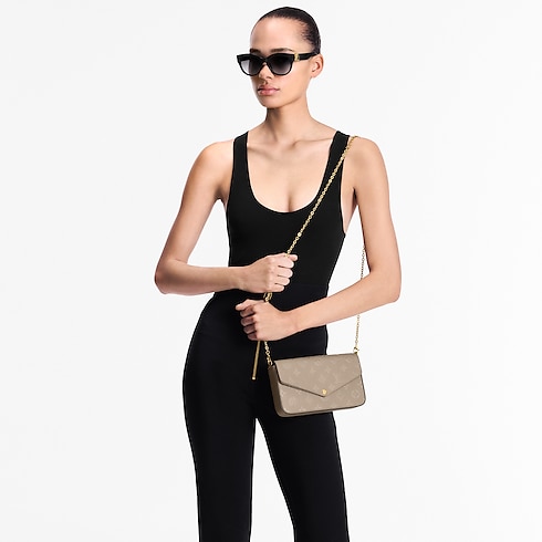 Pochette Félicie Monogram Empreinte Leather in Women's Wallets and Small Leather Goods Wallets on Chain and Micro Bags collections by Louis Vuitton (Product zoom)