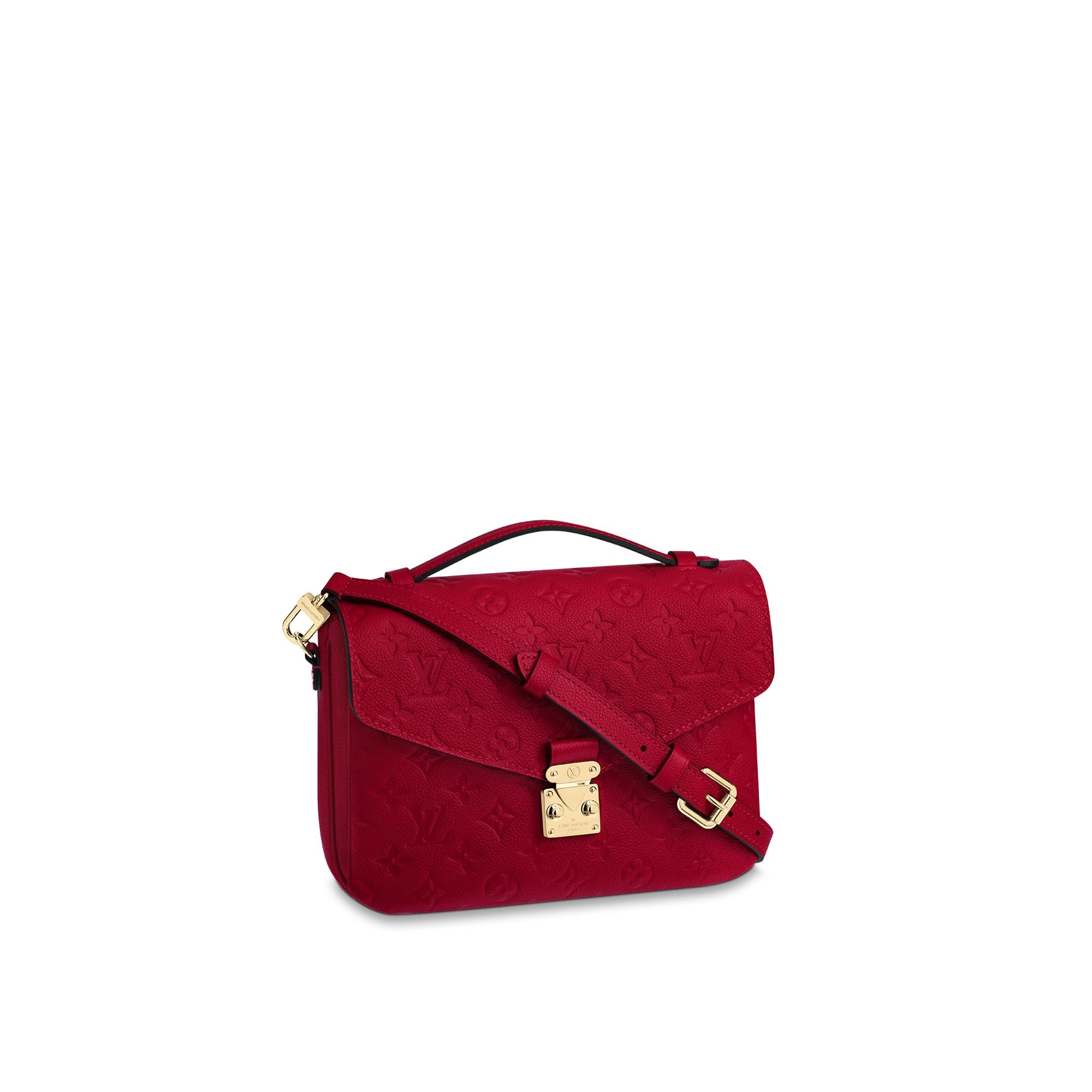 louis vuitton red handle bag