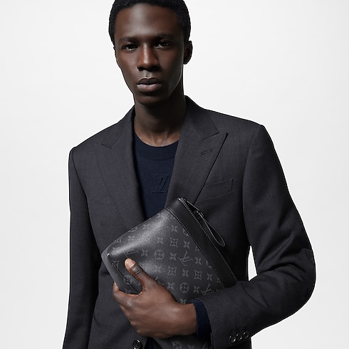 Pochette Voyage Souple Monogram Eclipse in Men's Wallets and Small Leather Goods Pochettes collections by Louis Vuitton (Product zoom)