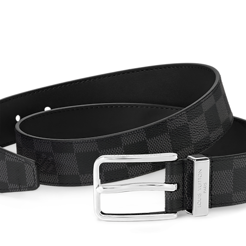 Pont Neuf 35mm Belt Damier Graphite Canvas in Men's Accessories Belts collections by Louis Vuitton (Product zoom)