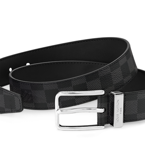 Pont Neuf 35mm Belt Damier Graphite Canvas in Men's Accessories Belts collections by Louis Vuitton (Product zoom)