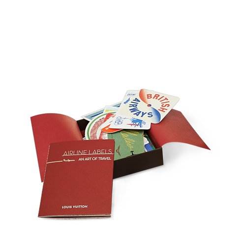Postcards box, 30 Airlines Labels in Trunks, Travel and Home's Library Hard Cover Books collections by Louis Vuitton (Product zoom)