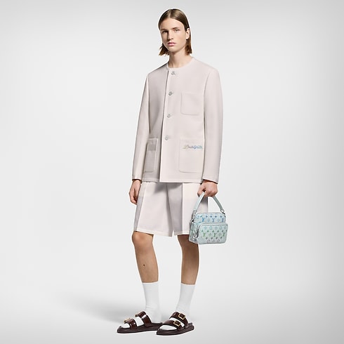 Preppy Collarless Wool Jacket in Men's Ready-to-Wear Outerwear and Coats collections by Louis Vuitton (Product zoom)