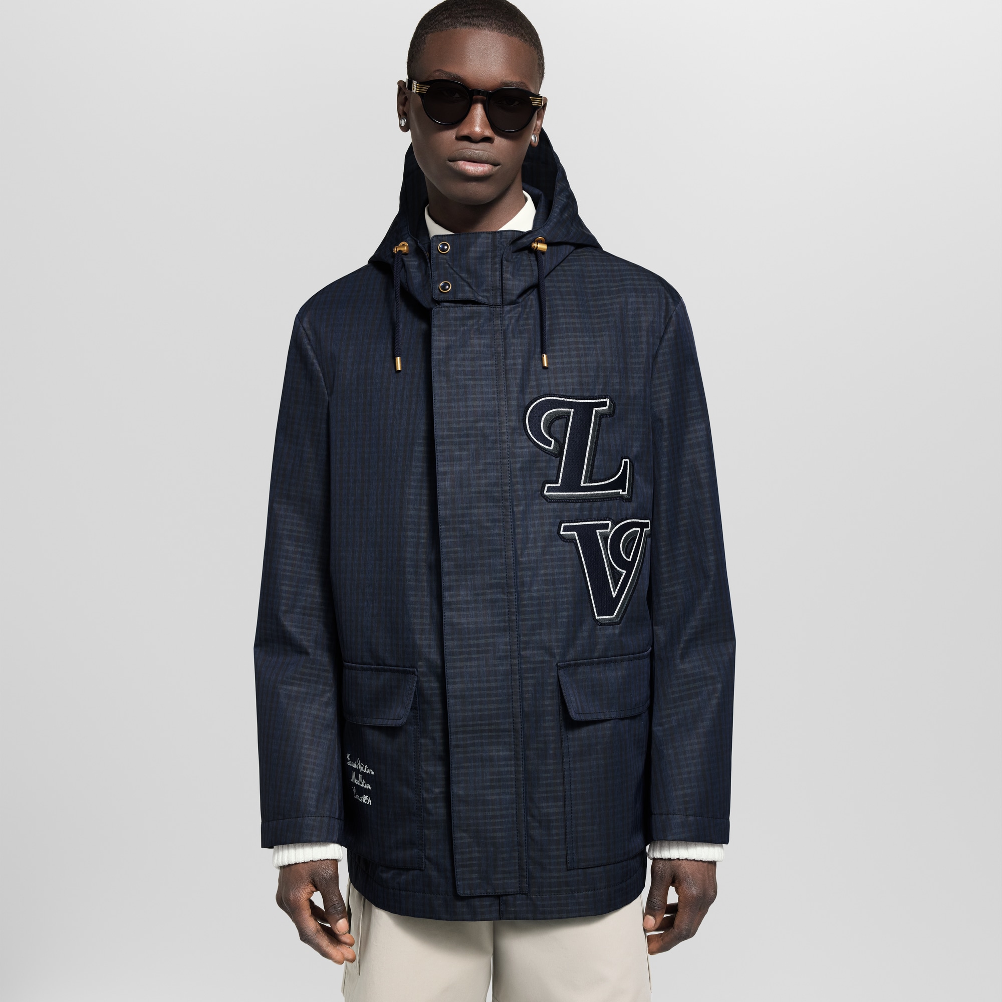 Preppy Hooded Parka  in Men