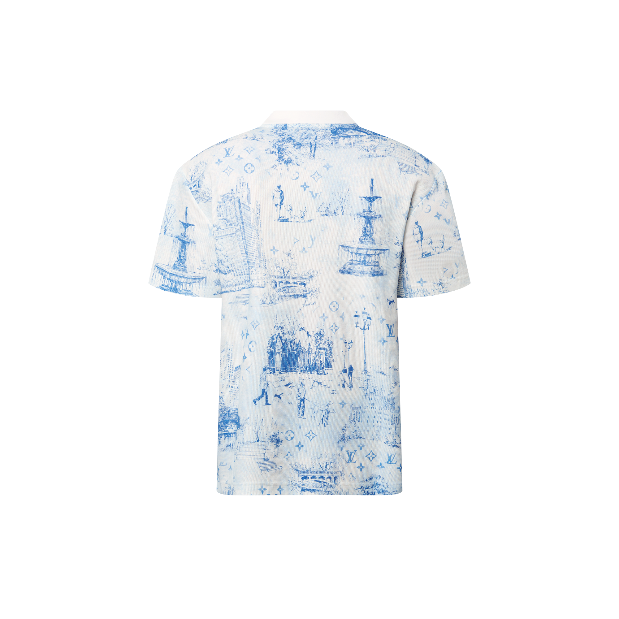 Printed  Cotton Pique T-Shirt  in Men