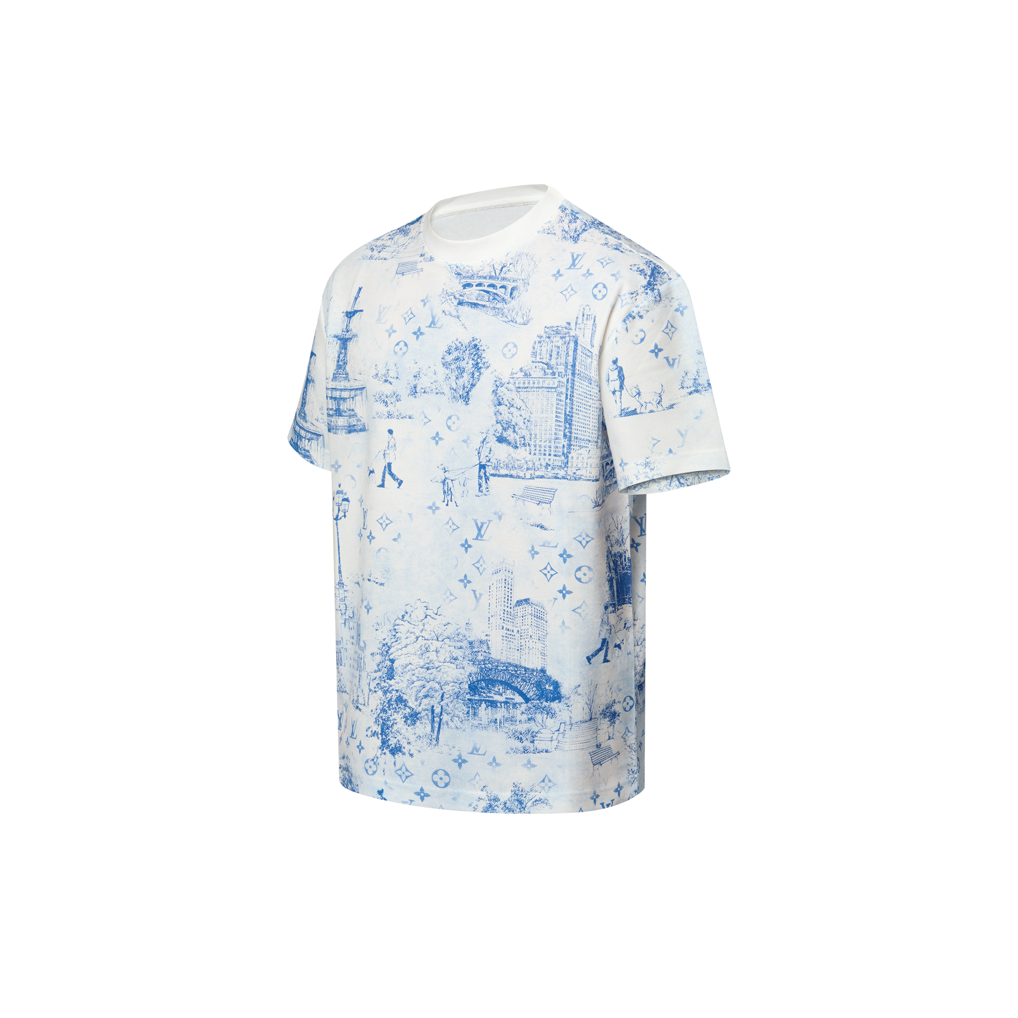 Printed  Cotton Pique T-Shirt  in Men