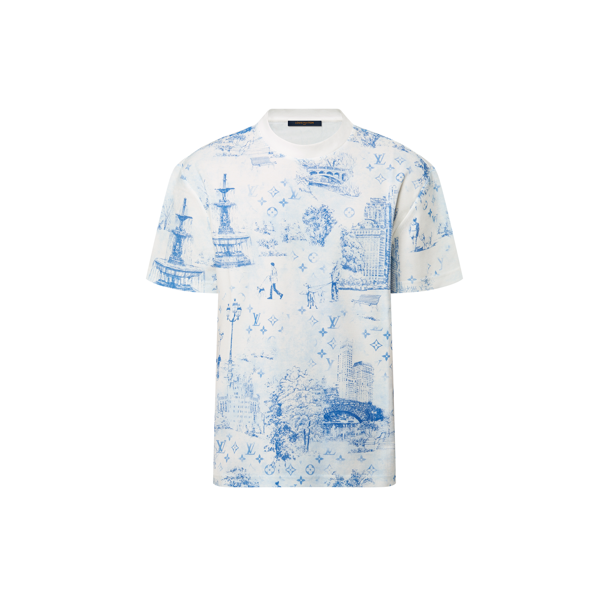 Printed  Cotton Pique T-Shirt  in Men
