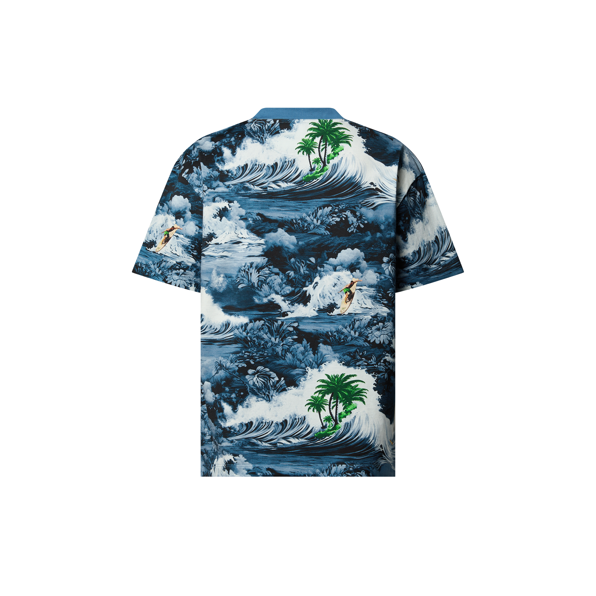 Printed Short-Sleeved Cotton T-Shirt  in Men