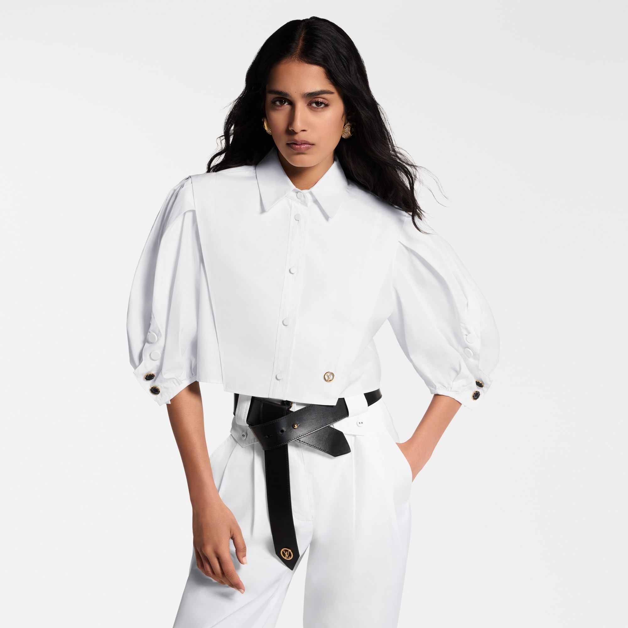 Puff-Sleeve Blouse  in Women