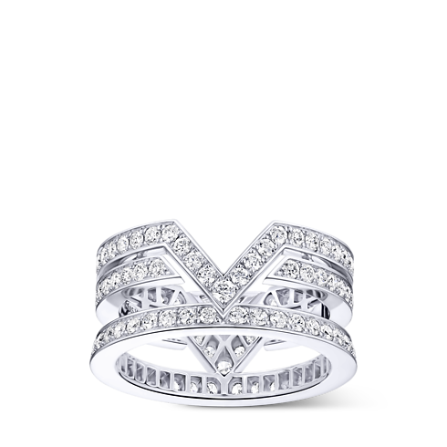 Pure V Ring, White Gold and Diamonds in Les Extraordinaires's Jewellery Rings collections by Louis Vuitton (Product zoom)