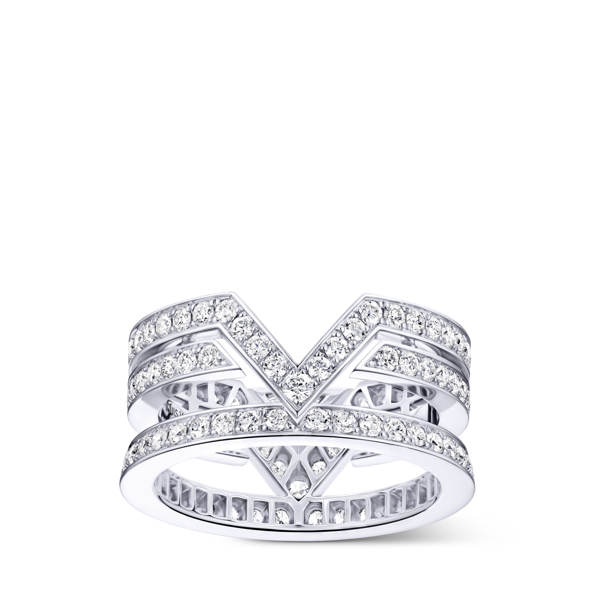Pure V Ring, White Gold and Diamonds  in Les Extraordinaires