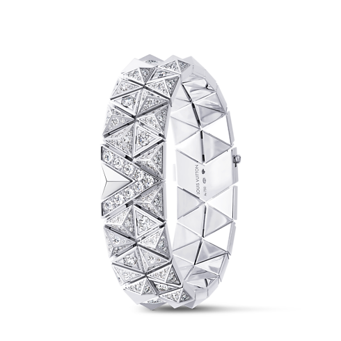 Pure V Two-Row Bracelet, White Gold and Diamonds in Jewellery's Categories Bracelets collections by Louis Vuitton (Product zoom)