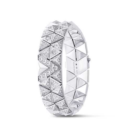 Pure V Two-Row Bracelet, White Gold and Diamonds in Jewellery's Categories Bracelets collections by Louis Vuitton (Product zoom)