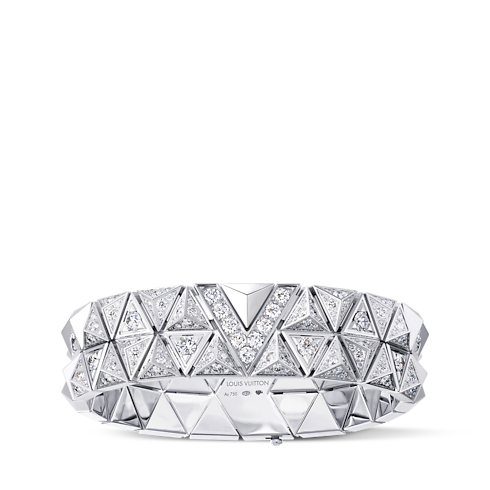 Pure V Two-Row Bracelet, White Gold and Diamonds in Jewellery's Categories Bracelets collections by Louis Vuitton (Product zoom)