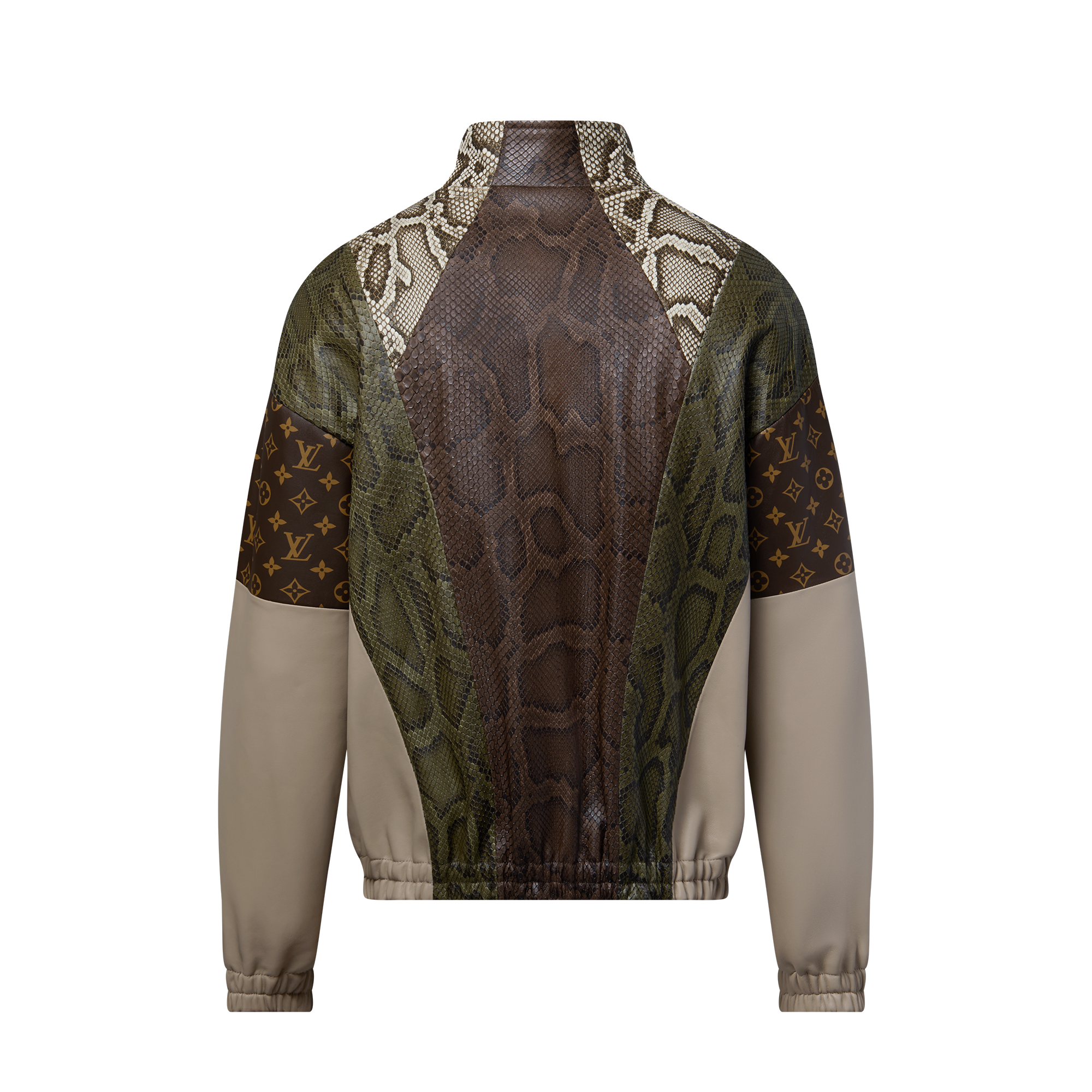 Python Mix Leather Tracksuit Top   in Men