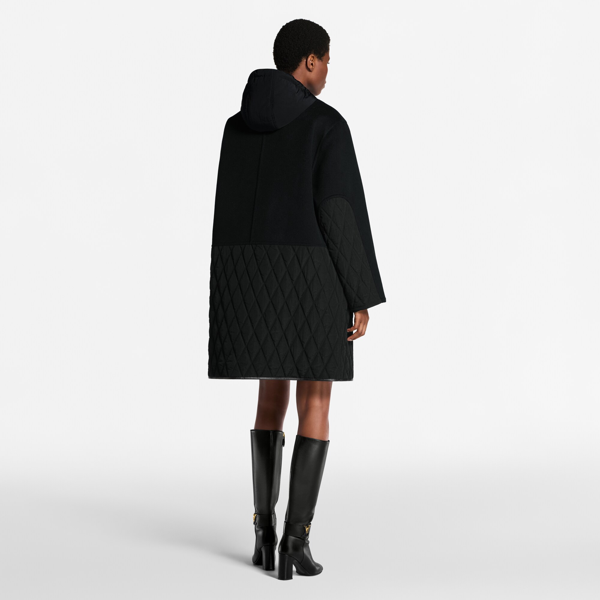 Quilt Accent Coat  in Women