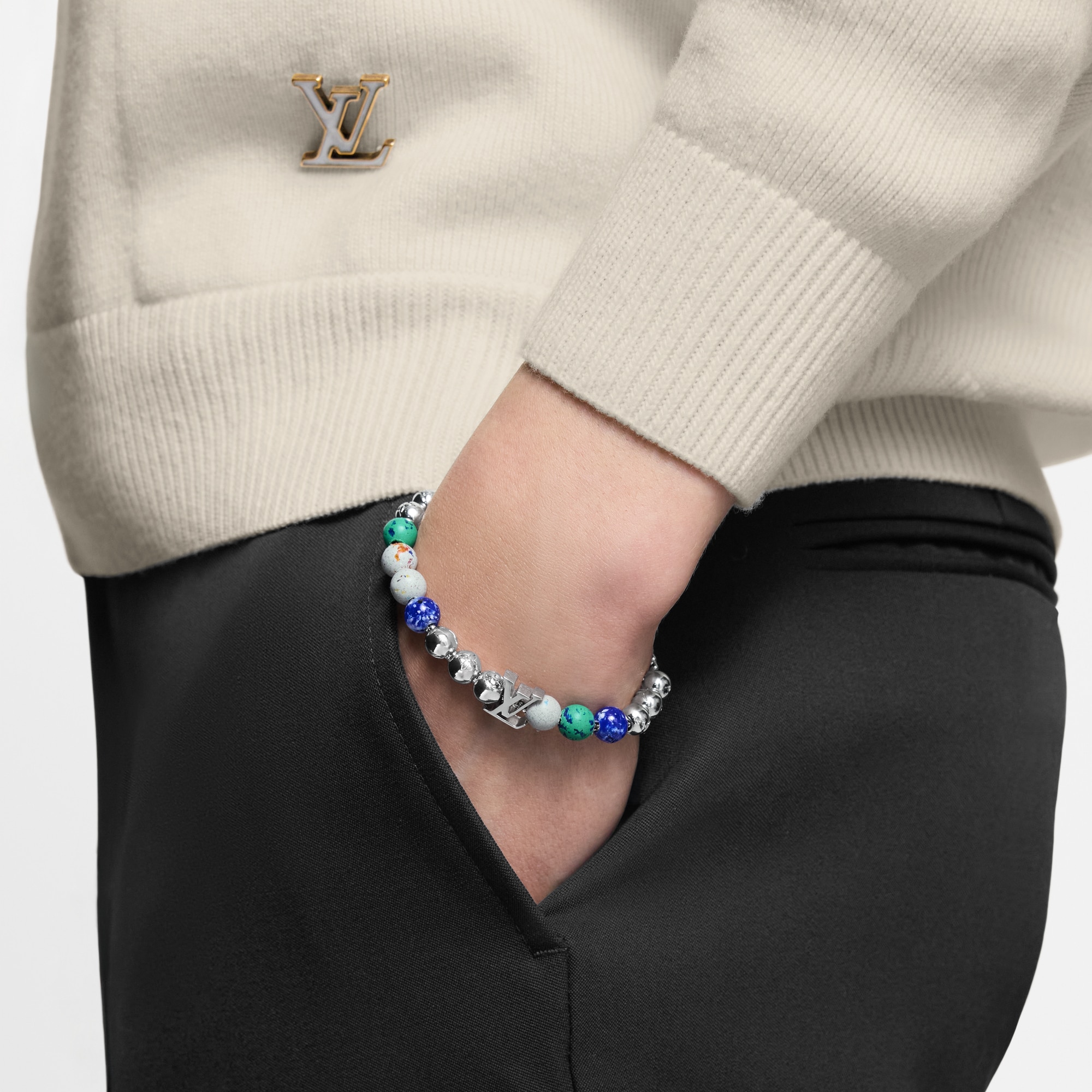 Recycled Monogram Beads Bracelet S00 Men Fashion Jewelry Bracelets | LOUIS VUITTON (Product zoom)