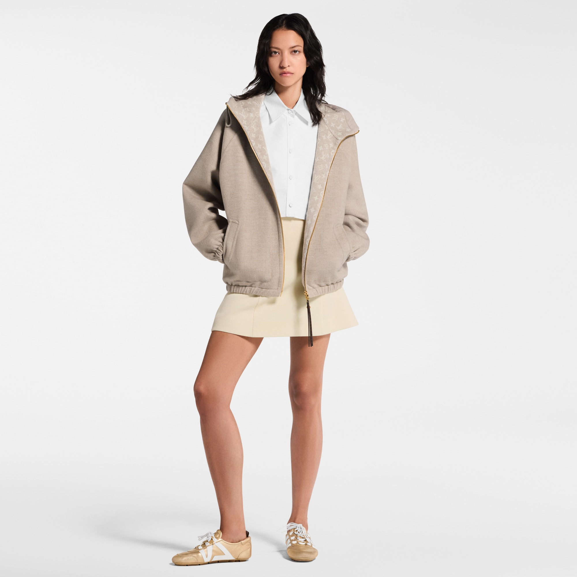 Reversible Double Face Zip-Up Jacket  in Women