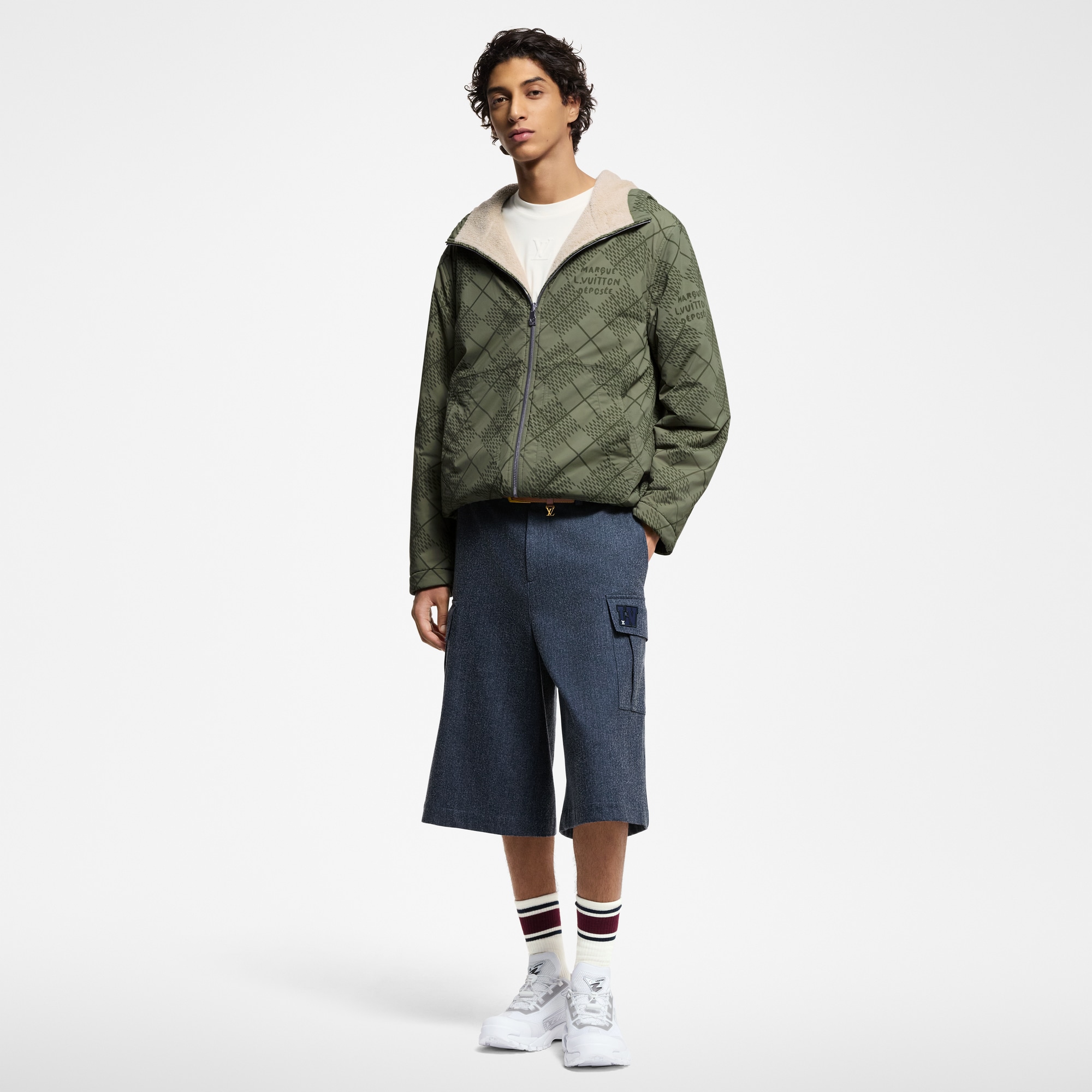 Reversible Nylon And Fleece Windbreaker  in Men