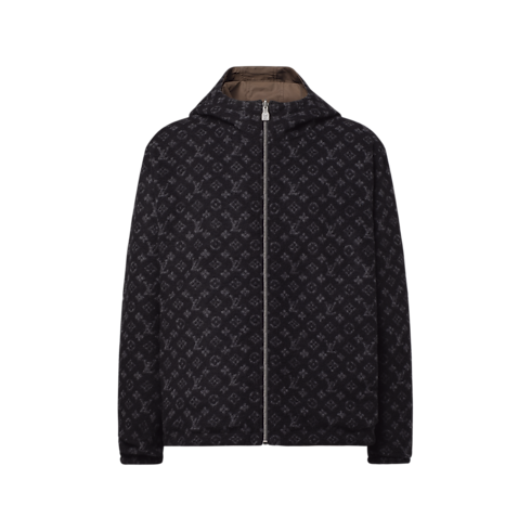 Reversible Nylon/Fleece Hooded Blouson front view