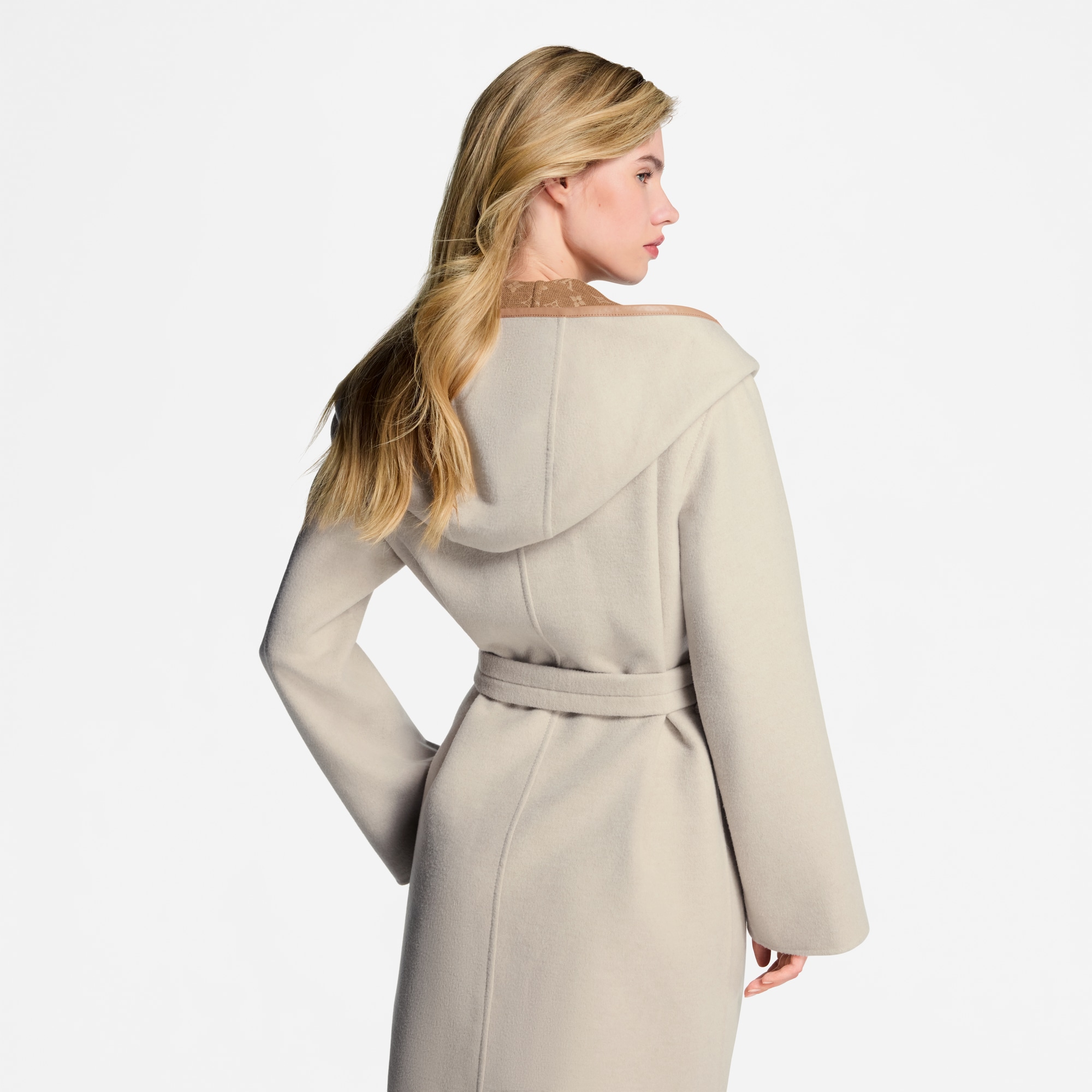 Reversible Signature Hooded Wrap Coat  in Women