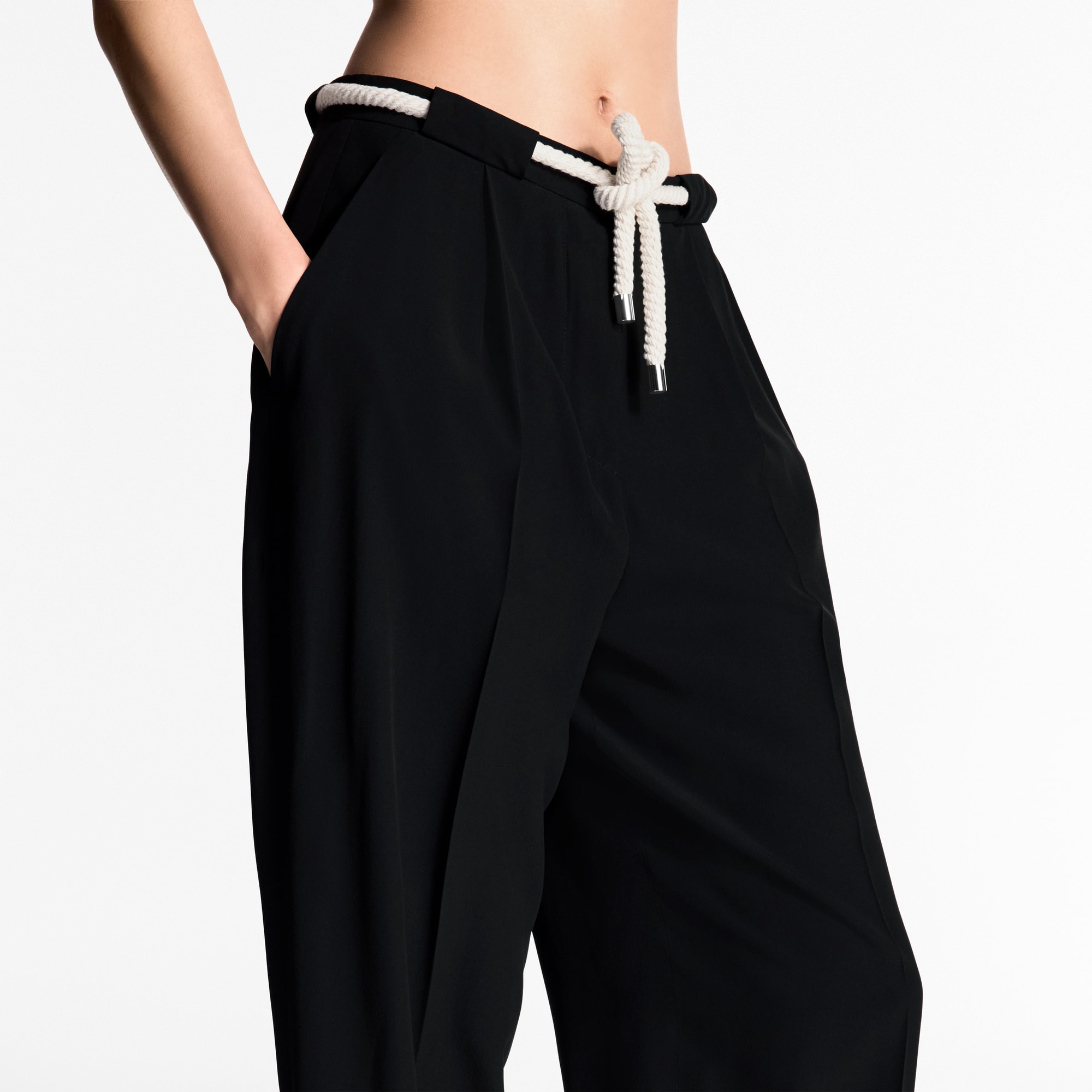 Rope Belt Tailored Pants  in Women