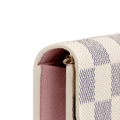 Rosalie Coin Purse Damier Azur Canvas in Women's Wallets and Small Leather Goods All Wallets and Small Leather Goods collections by Louis Vuitton (Product zoom)