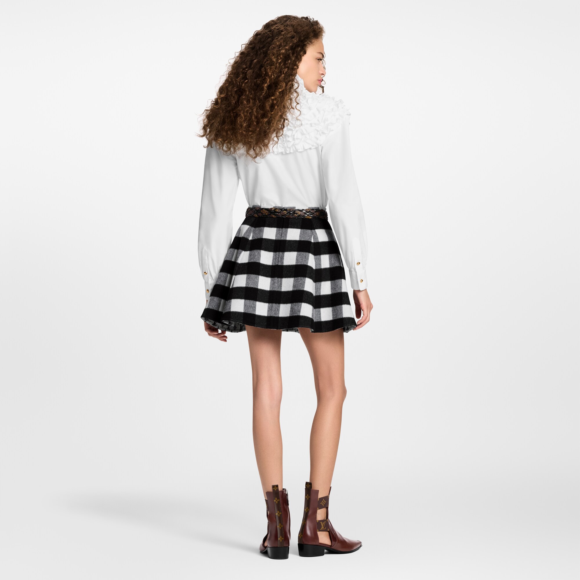 Ruffle Neck Shirt  in Women