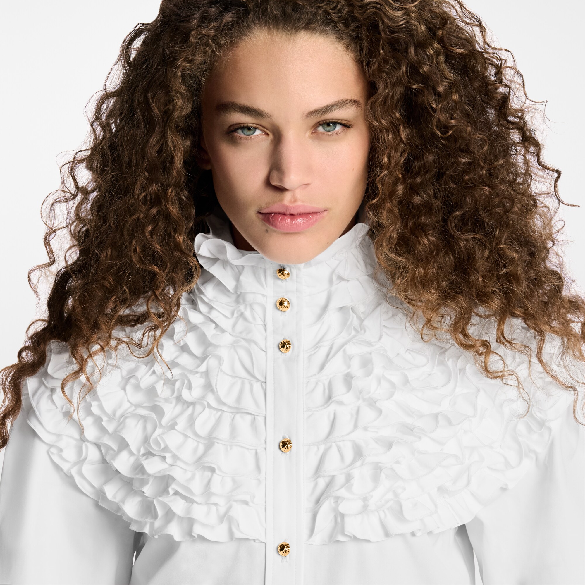 Ruffle Neck Shirt  in Women