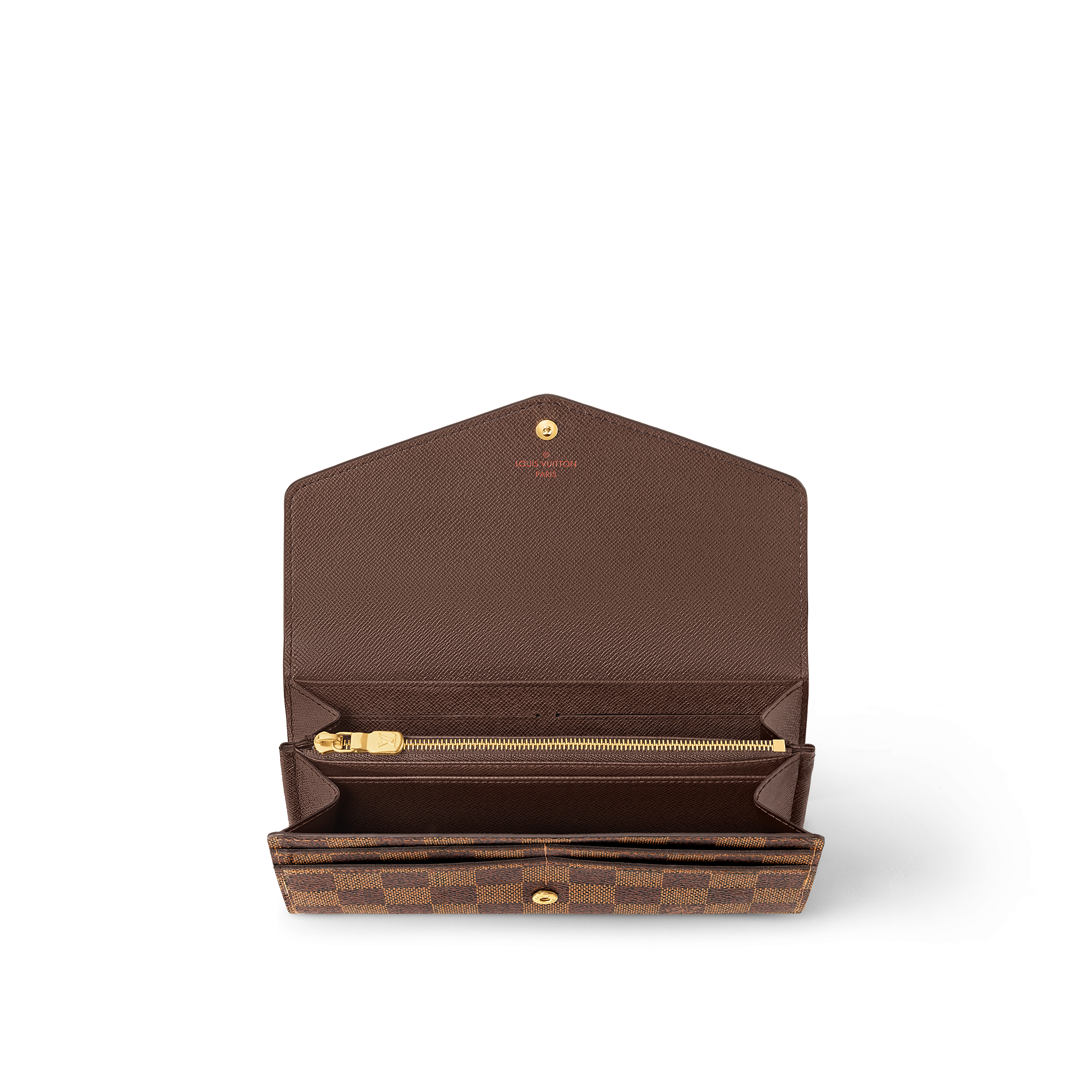 Sarah Wallet Damier Ebene Canvas in Women