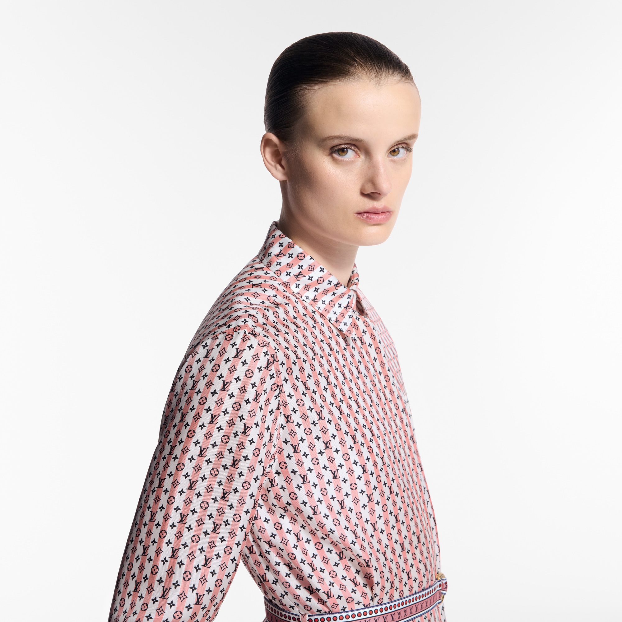 Scarf Print Shirt Dress  in Women
