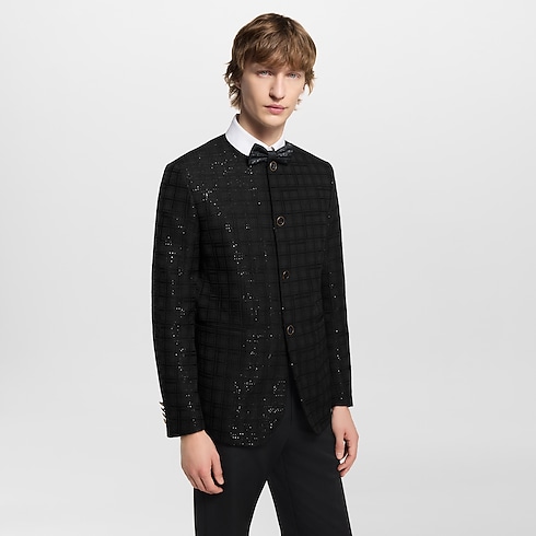 Sequin-Embroidered Collarless Jacket in Men's Ready-to-Wear Blazers and Jackets collections by Louis Vuitton (Product zoom)