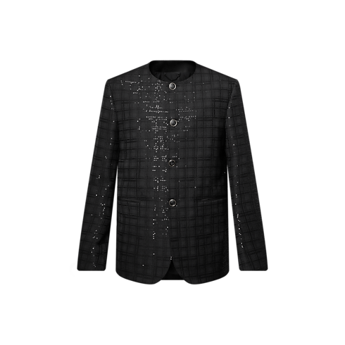 Sequin-Embroidered Collarless Jacket in Men's Ready-to-Wear Blazers and Jackets collections by Louis Vuitton (Product zoom)