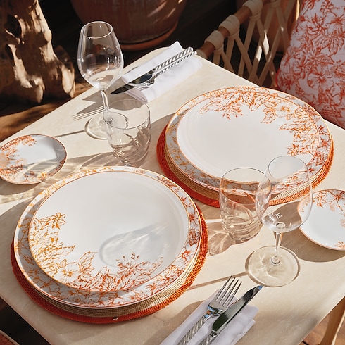 Set Of 2 Dessert Plates LV By The Pool in Trunks, Travel and Home's Home and Art of Dining Art of Dining collections by Louis Vuitton (Product zoom)