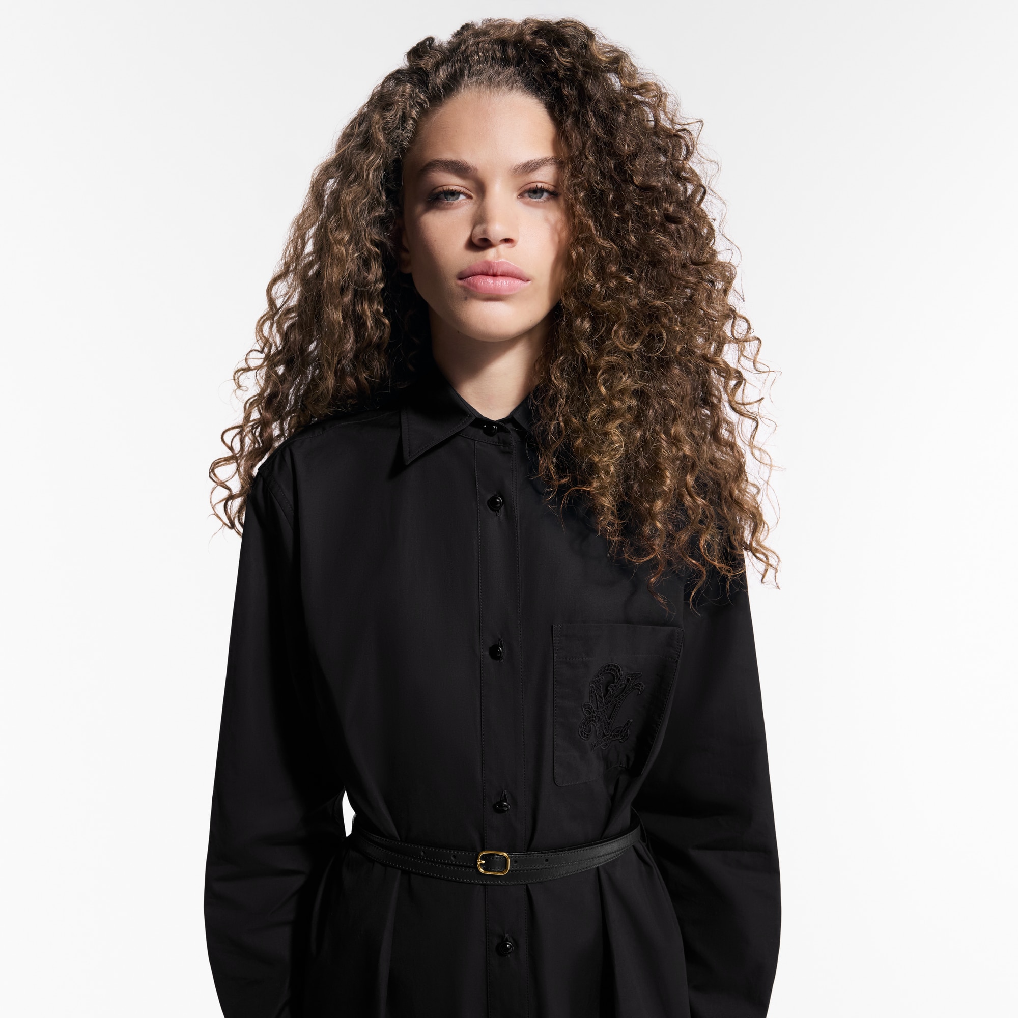 Sheer Insert Shirt Dress   in Women