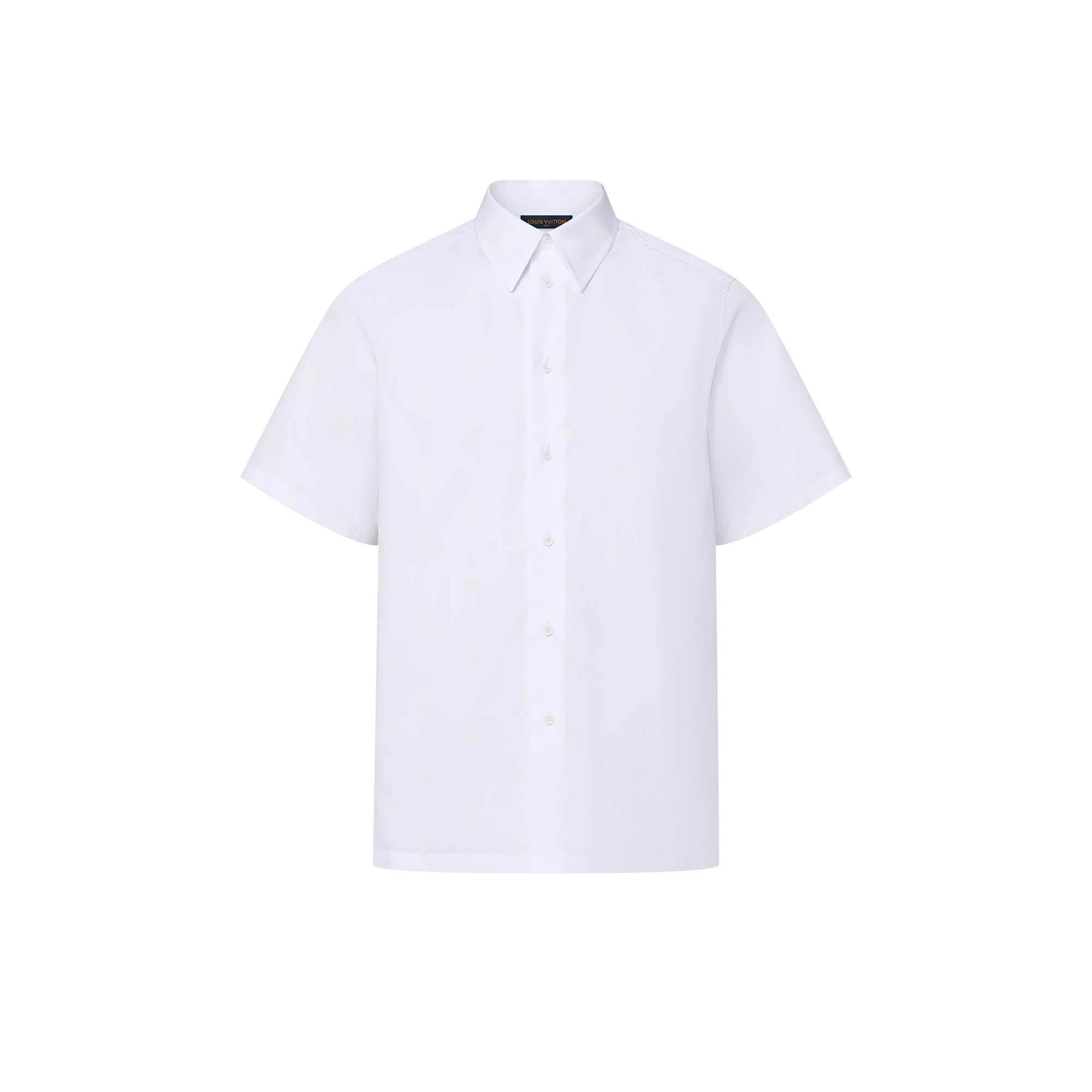 Short-Sleeved Cotton Oxford Shirt  in Men