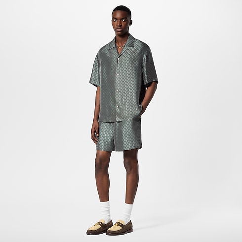 Short-Sleeved Jacquard Silk-Blend Shirt in Men's Ready-to-Wear Shirts collections by Louis Vuitton (Product zoom)