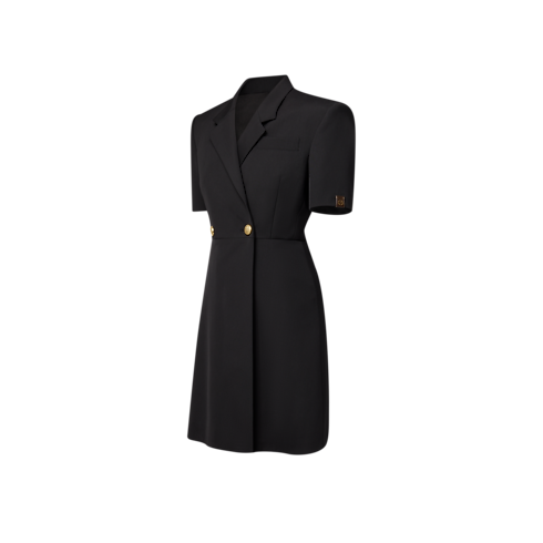 Short-Sleeved Tailored Wrap Dress in Women's Ready-to-Wear Dresses collections by Louis Vuitton (Product zoom)