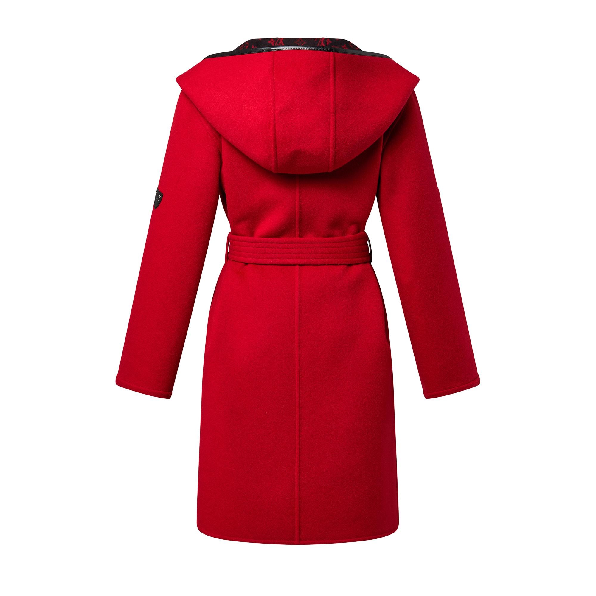 Signature Double Face Hooded Wrap Coat  in Men