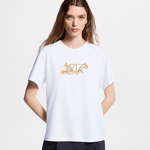 Signature Embroidery T-Shirt in Women's Ready-to-Wear Tops collections by Louis Vuitton (Product zoom)