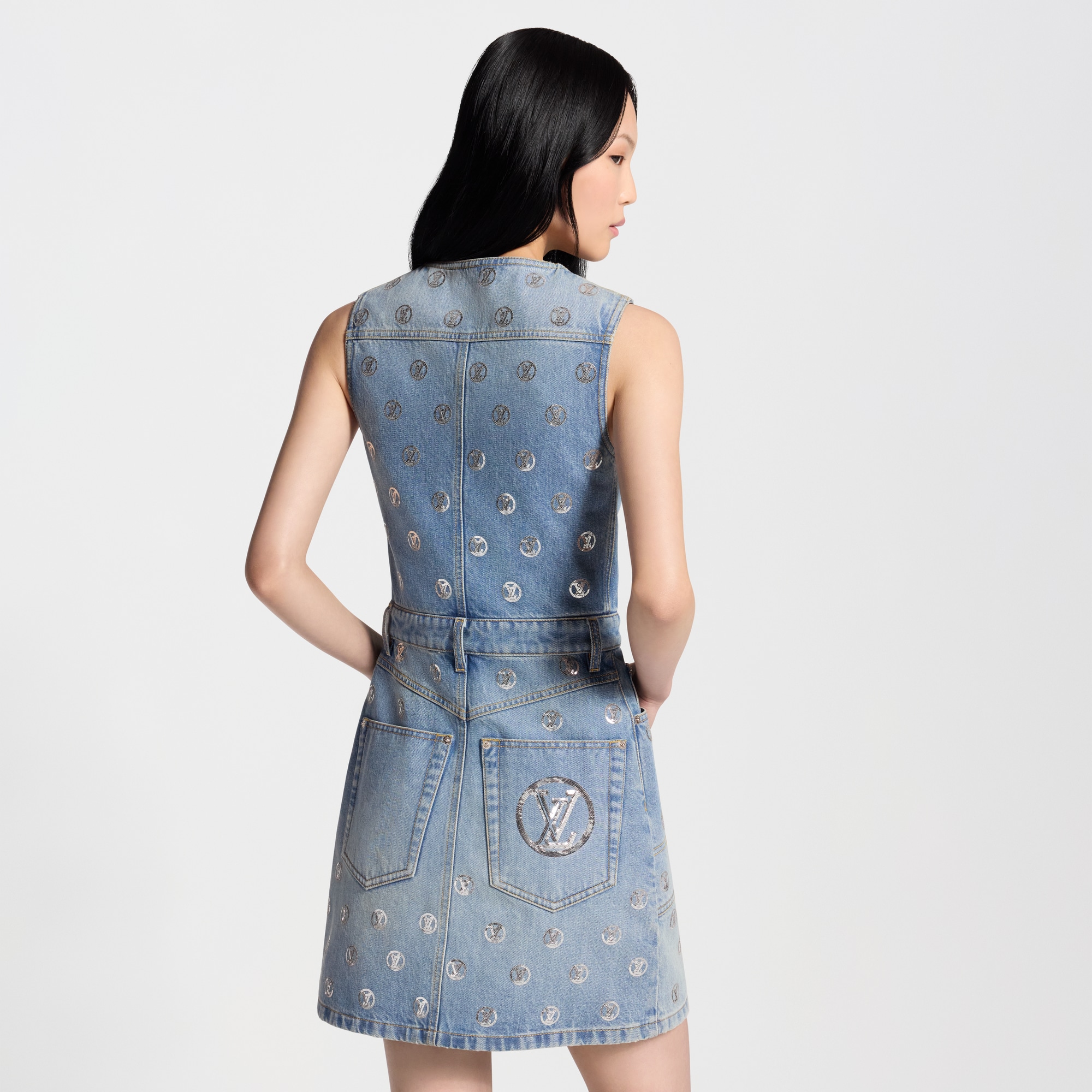 Signature Sequin Denim Dress - Ready-to-Wear