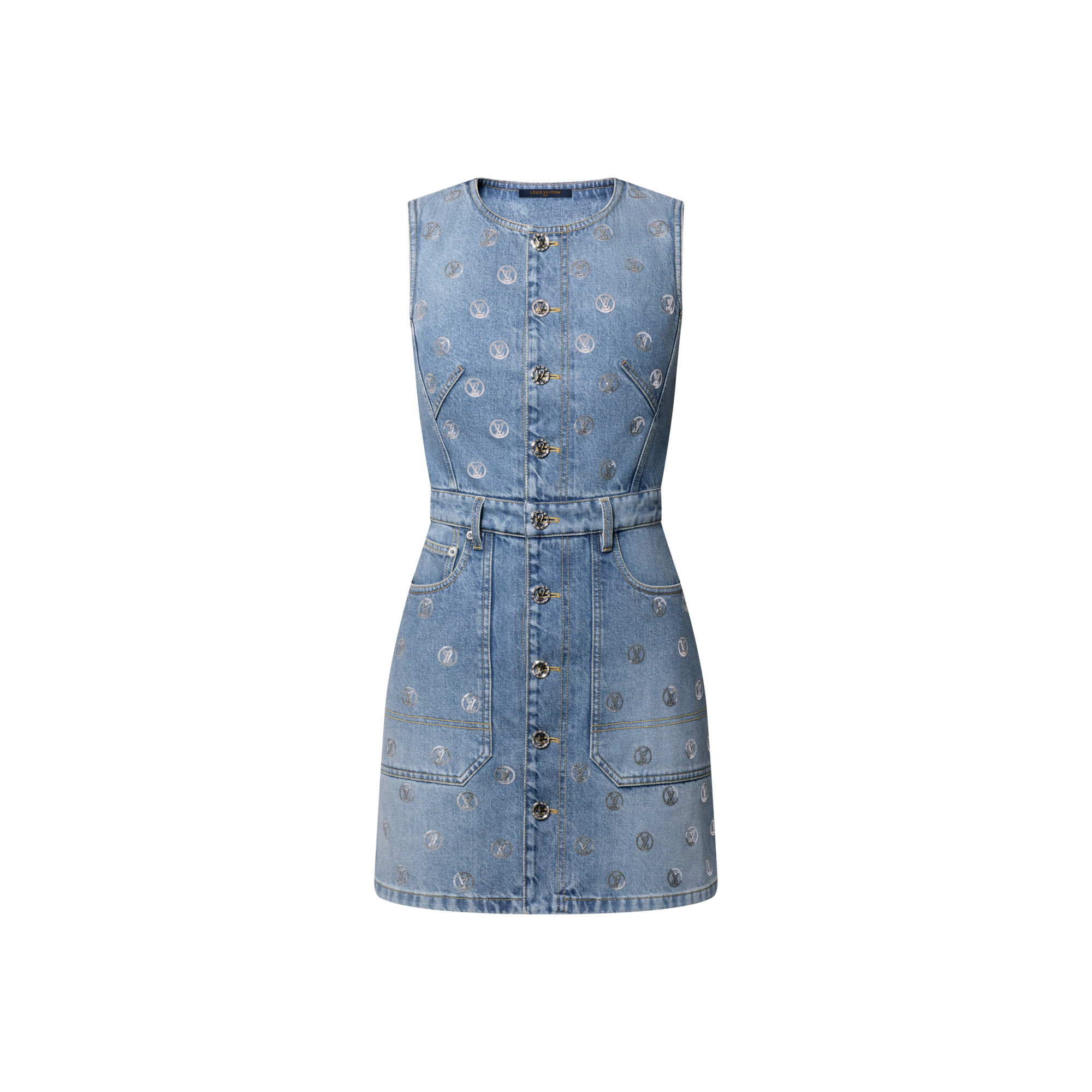denim and sequin dress Signature - Ready-to-Wear 1AK6CY superdown is a contemporary Size:IT 36 - US 5.5 style:luxury Reuniontower com Ladies - Black/Polka Dot
