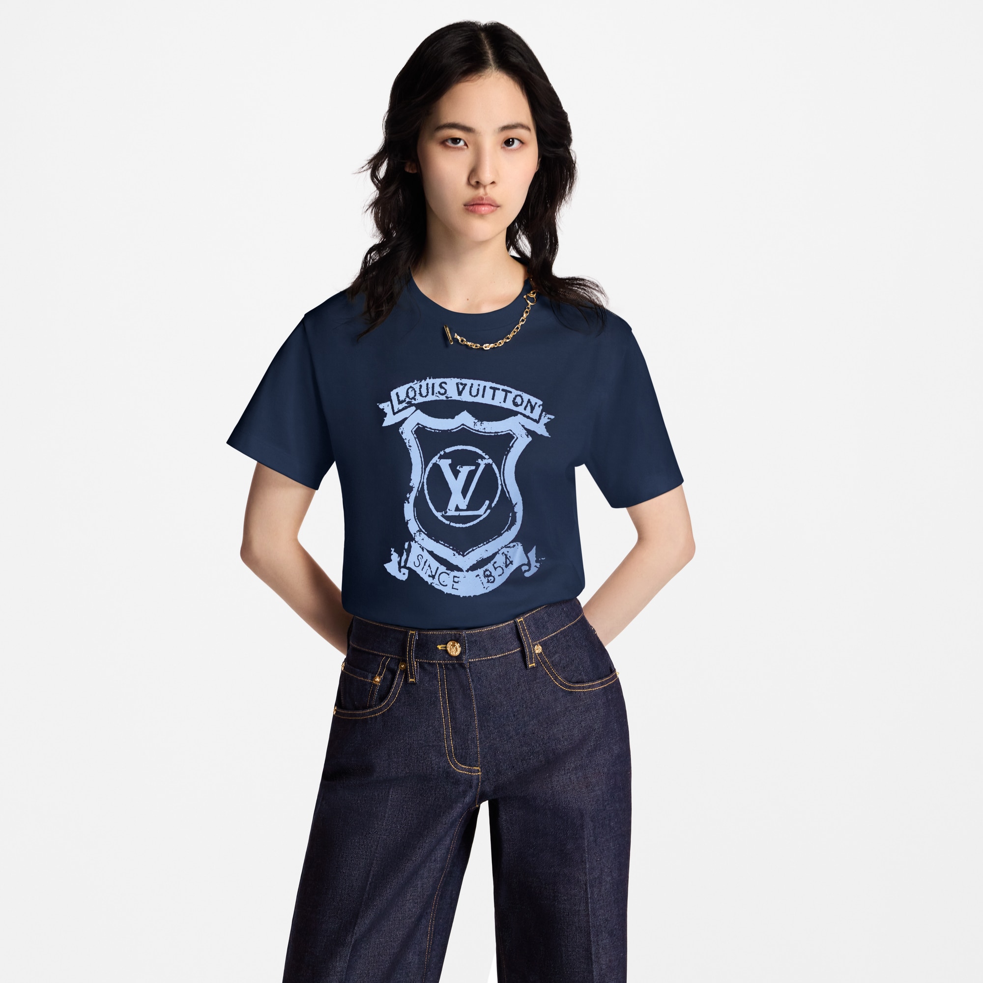 Signature Zipper Detail T-Shirt  in Women