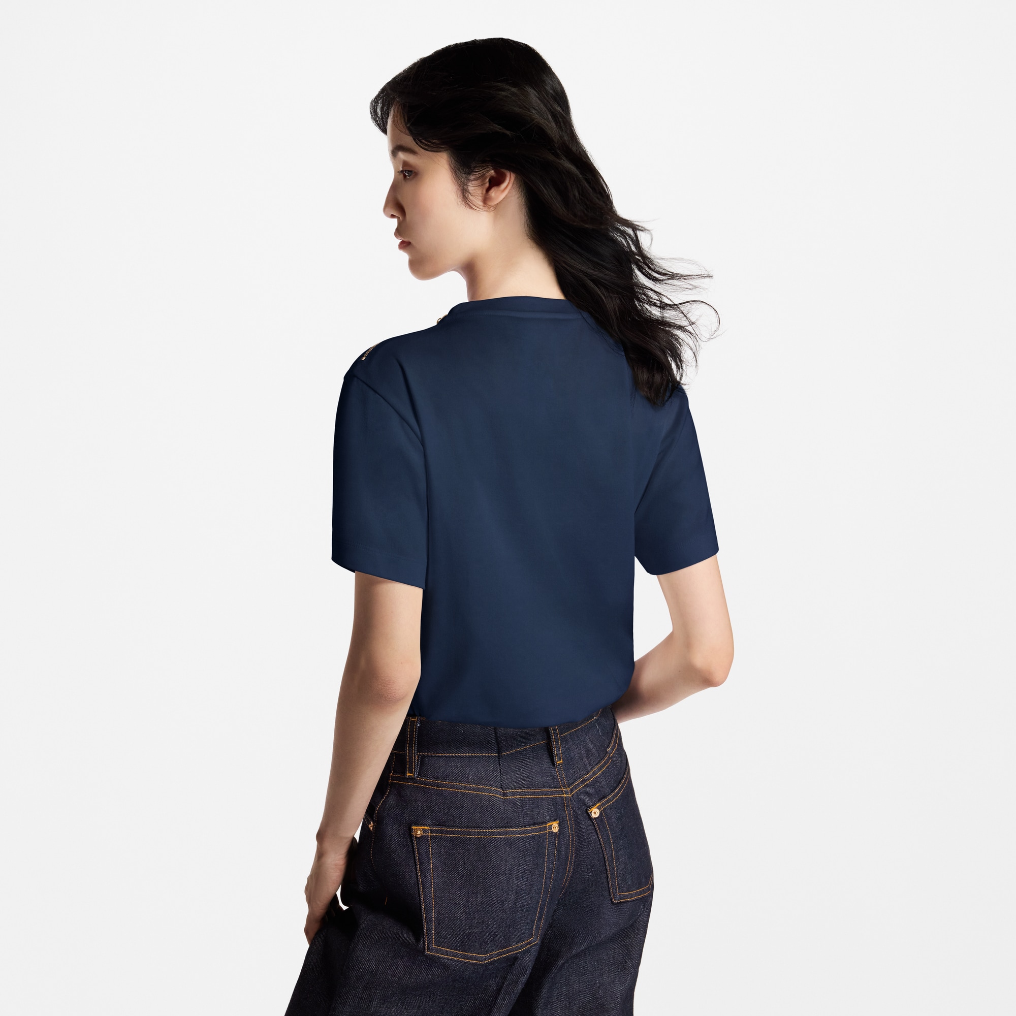 Signature Zipper Detail T-Shirt  in Women