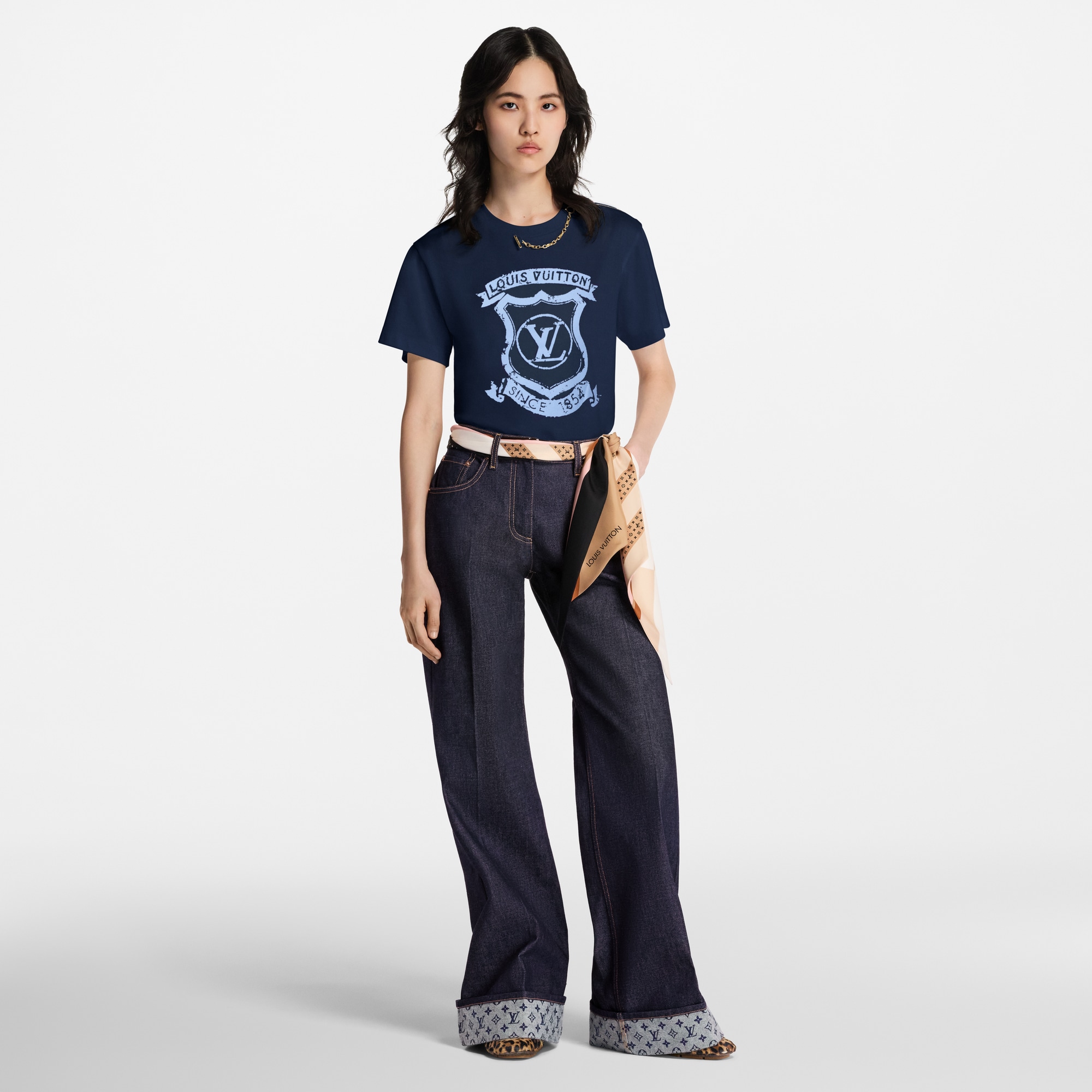 Signature Zipper Detail T-Shirt  in Women